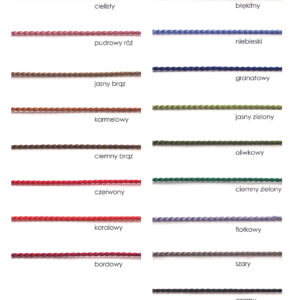 Gruba jedwabna zaplatana bransoletka – różne kolory #1